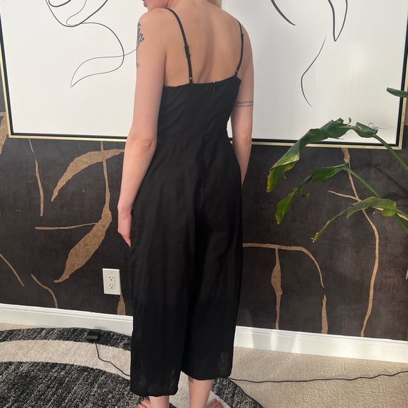 Black jumpsuit with leg slits - Picture 5 of 6